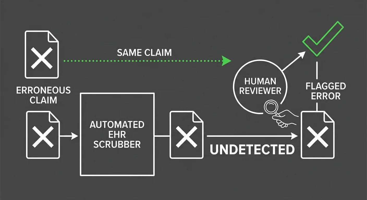 EHR automated scrubbing versus human billing review chiropractic claims