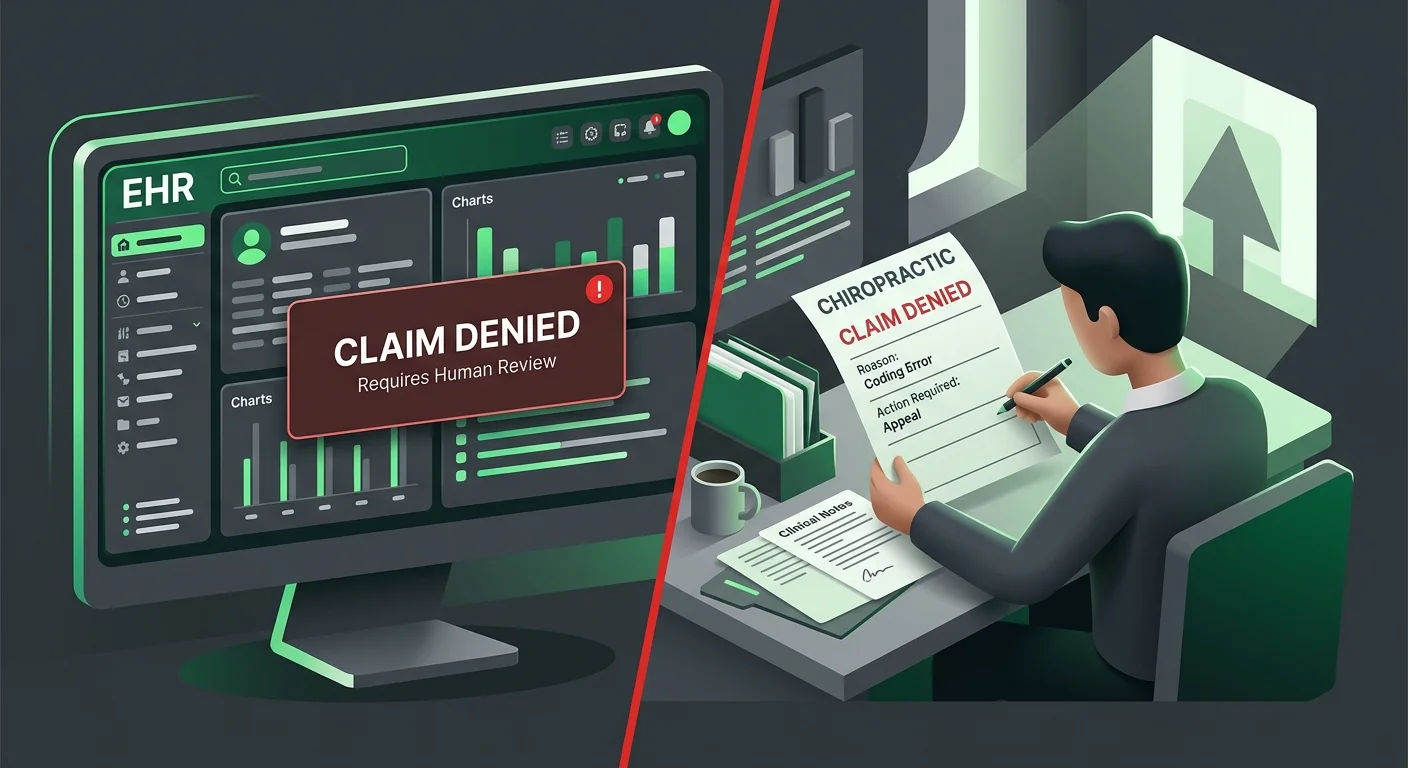 EHR software limitations in chiropractic ICD-10 SDOH coding and denial defense