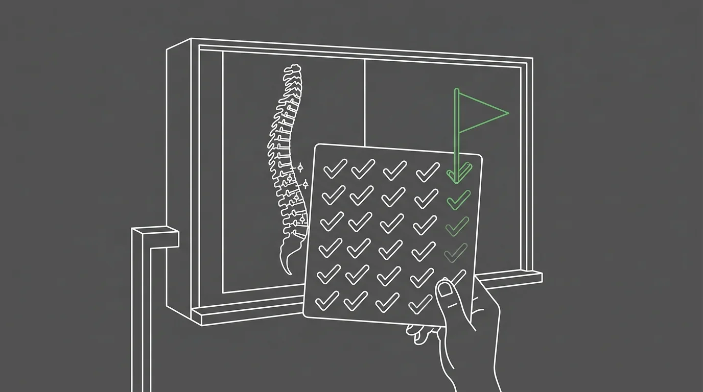 generic coding checklist mismatched against chiropractic chart notation
