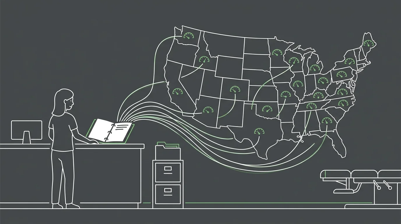 map of Medicare chiropractic fee schedule localities and GPCI