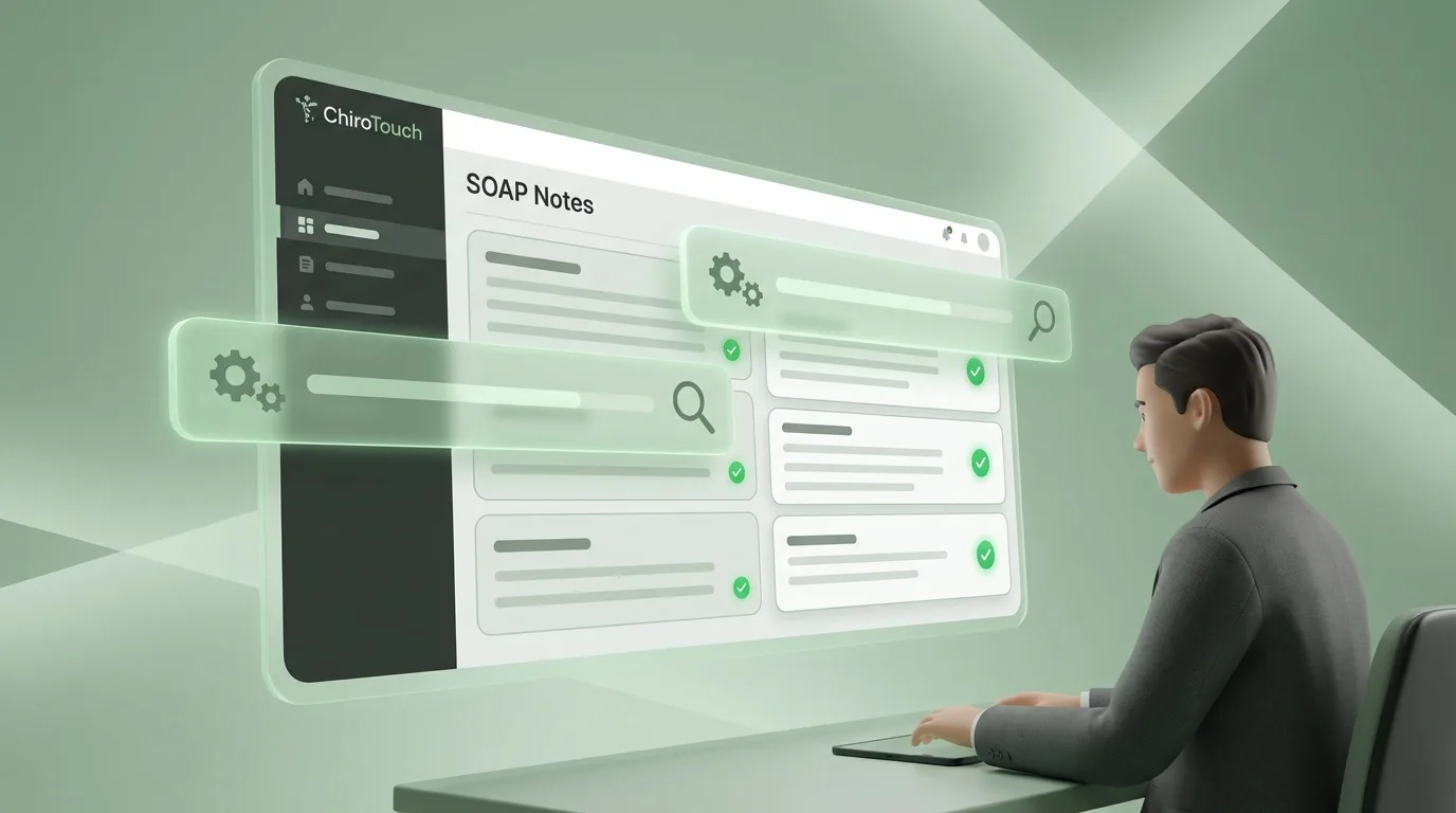 ChiroTouch Rheo AI compliance scan reviewing SOAP notes for billing accuracy