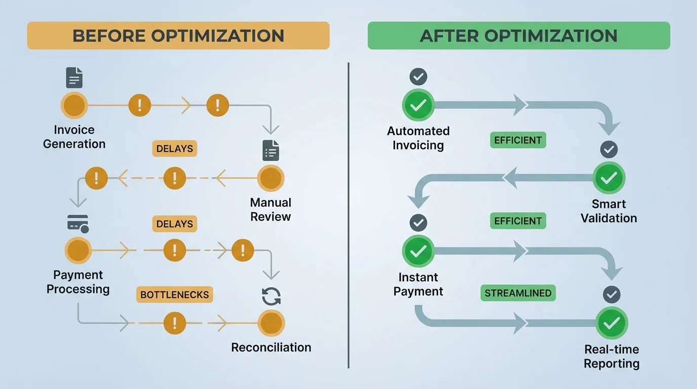 ChiroTouch billing workflow comparison showing optimized versus standard claim processing speed