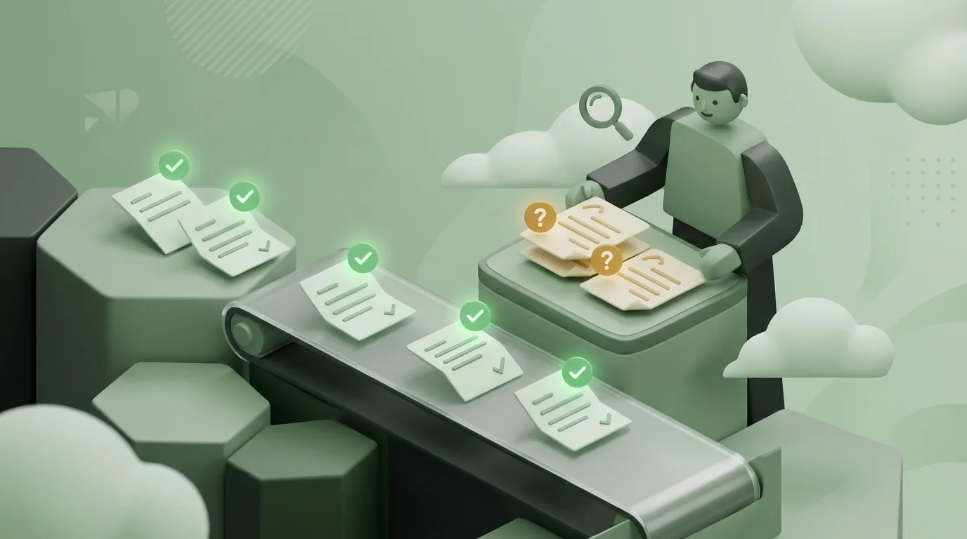 medical claim review process showing approved claims and claims needing attention