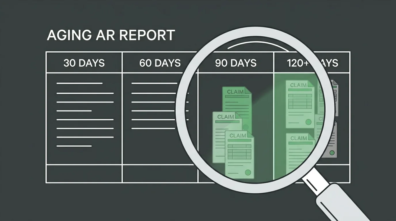 chiropractic accounts receivable aging report revealing hidden unworked denials and orphaned claims after ehr migration