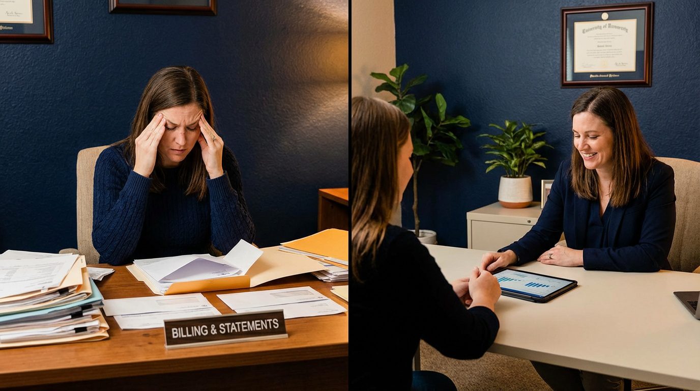 chiropractic provider moving from billing confusion to organized patient financial communication