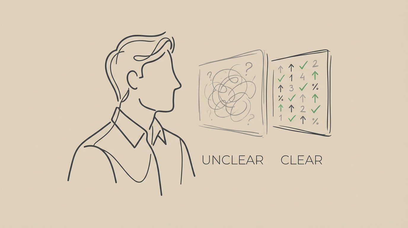 comparison of unclear billing reporting versus transparent organized metrics