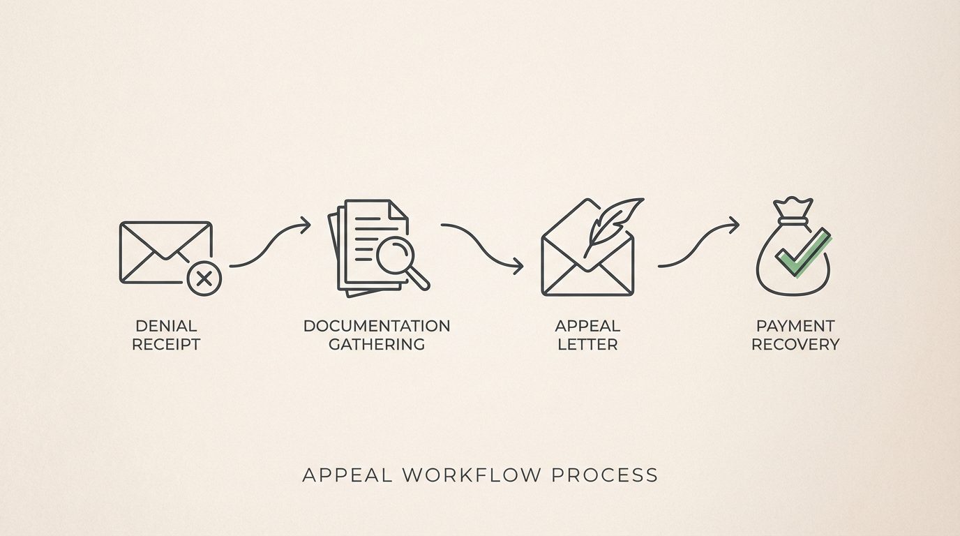 insurance denial appeal process workflow for chiropractic claims recovery