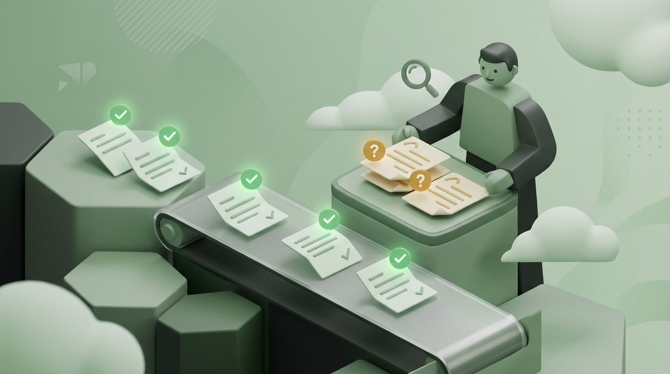 medical claim review process showing approved claims and claims needing attention