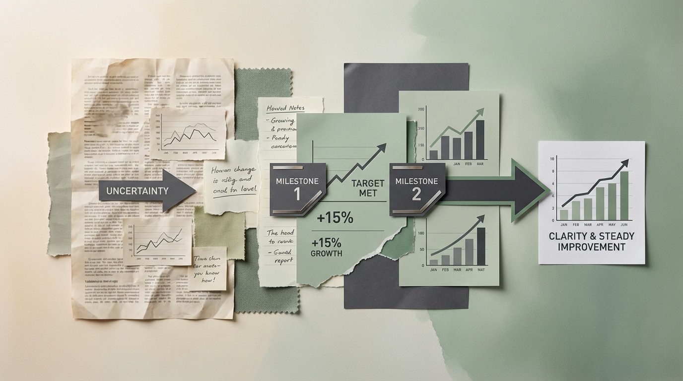 chiropractic practice revenue cycle improvement metrics showing monthly progress