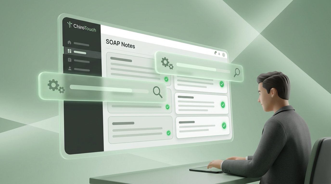 ChiroTouch Rheo AI compliance scan reviewing SOAP notes for billing accuracy