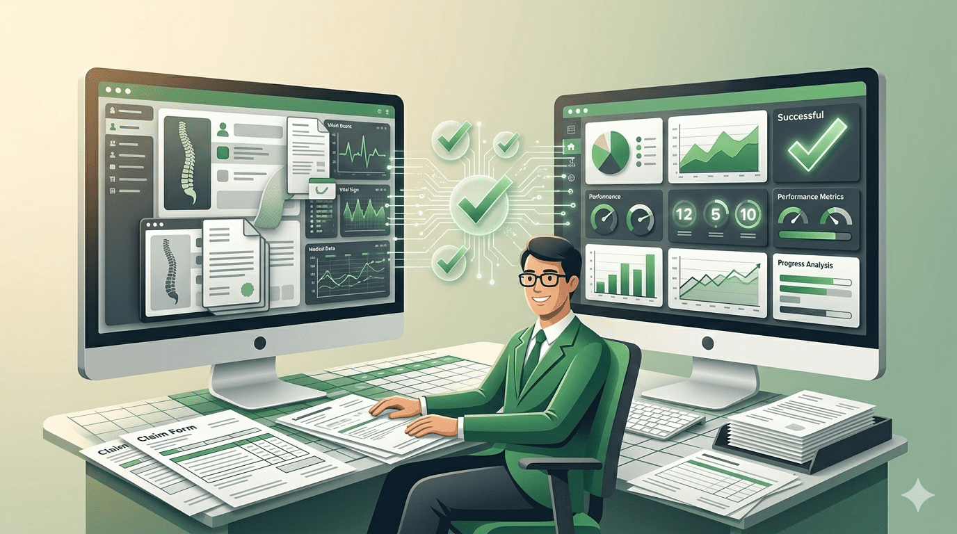 billing professional navigating multiple EHR platforms for chiropractic and allied health practices