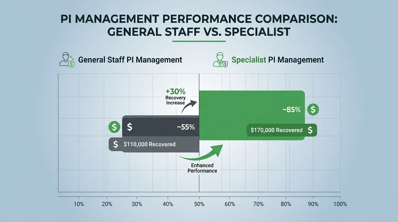 comparison of general staff versus specialist PI lien billing recovery rates for chiropractic practices