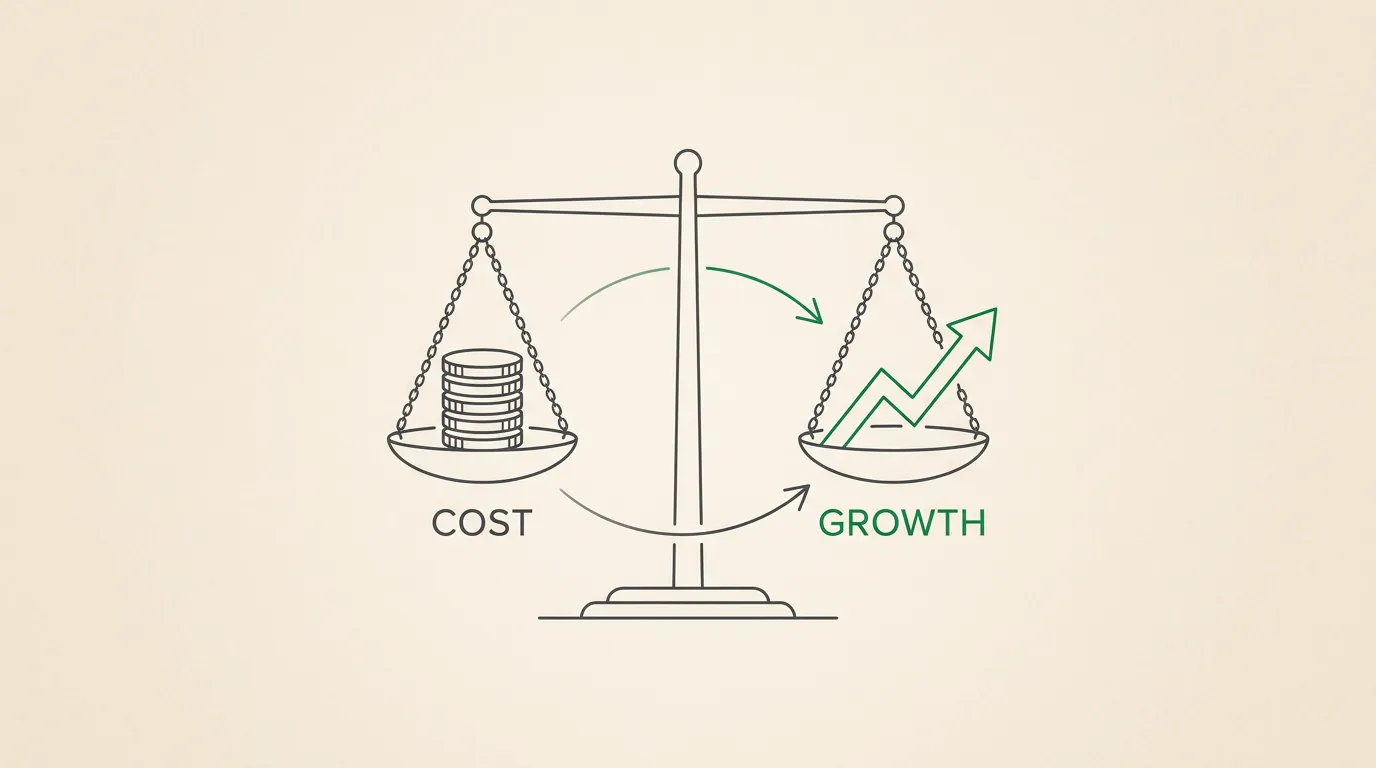 cost versus growth balance showing billing outsourcing as a scaling tool for chiropractic practices