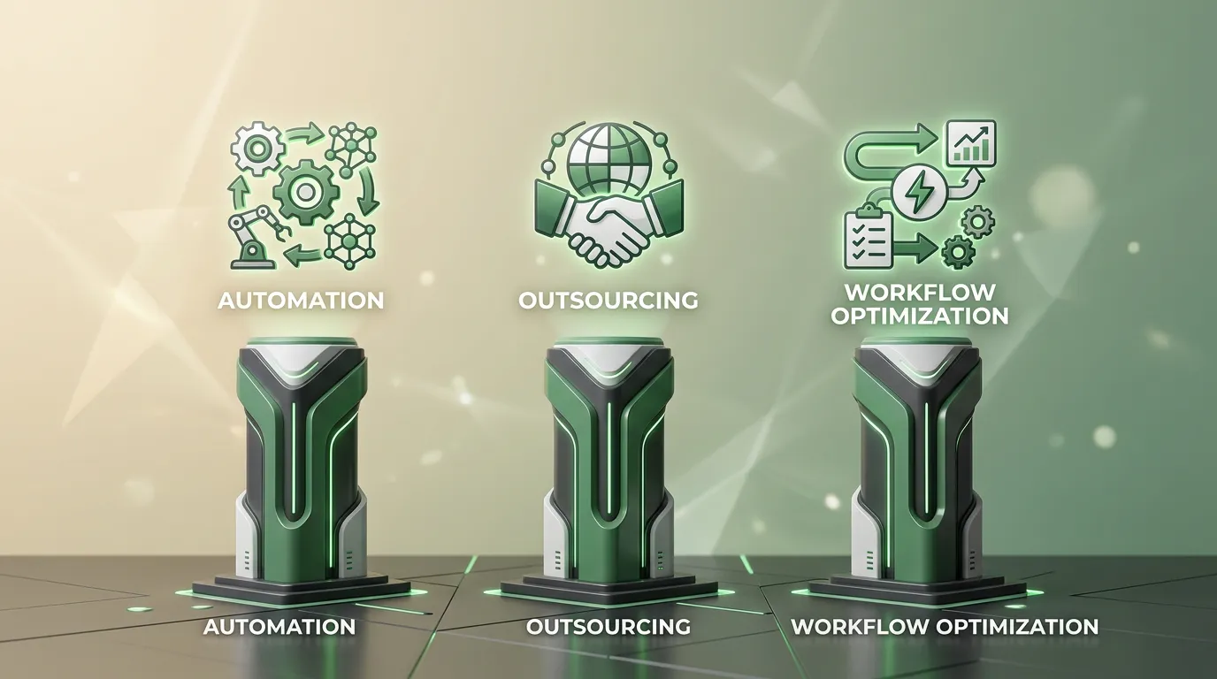 three areas of chiropractic practice scaling showing automation outsourcing and workflow optimization
