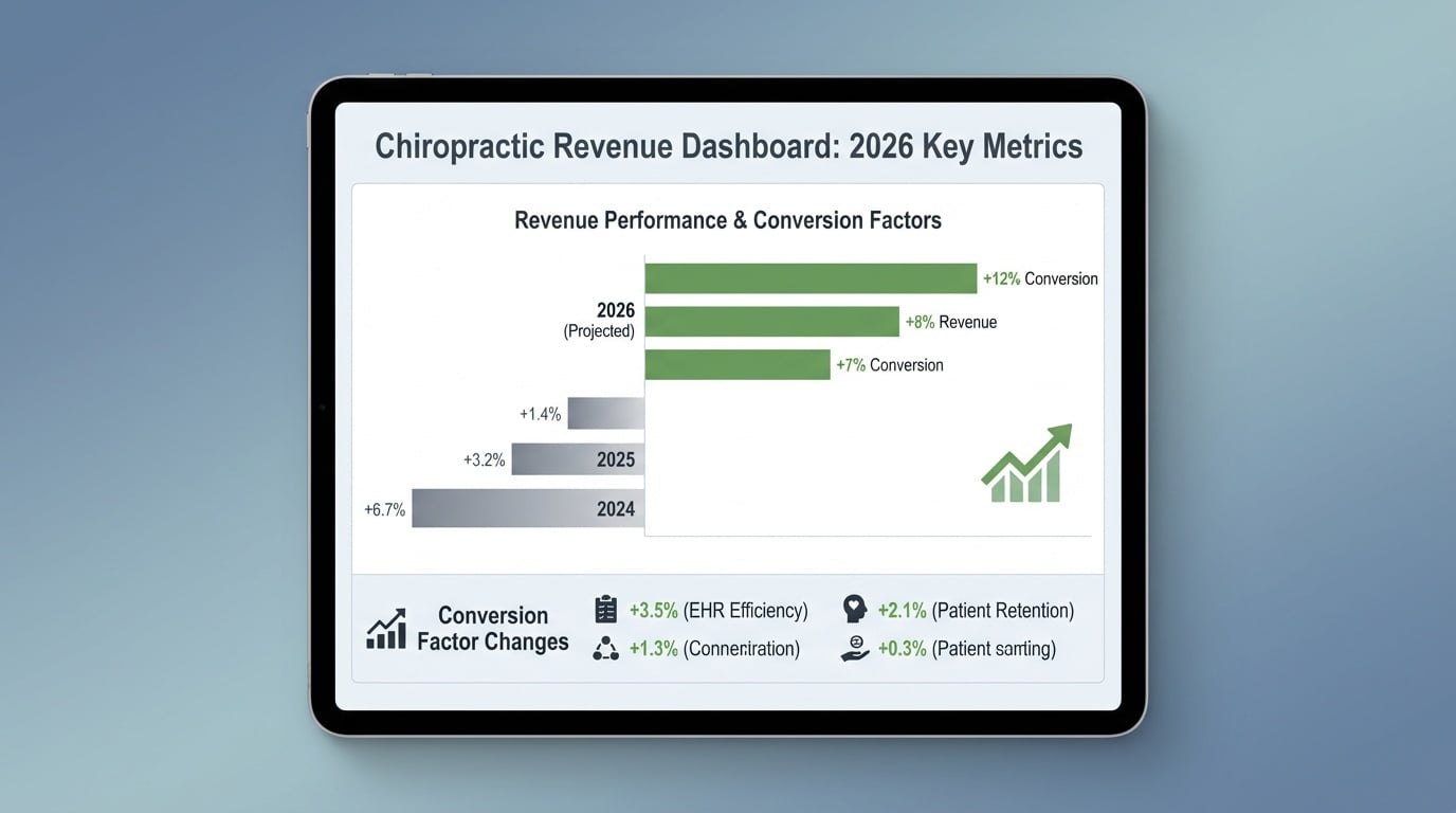 2026 Medicare physician fee schedule and chiropractic billing metrics dashboard
