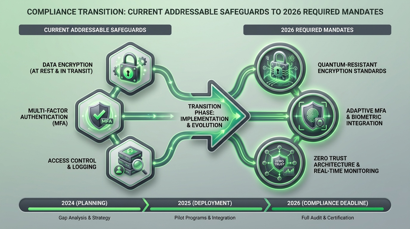 HIPAA compliance transition from addressable to required safeguards for remote billing teams