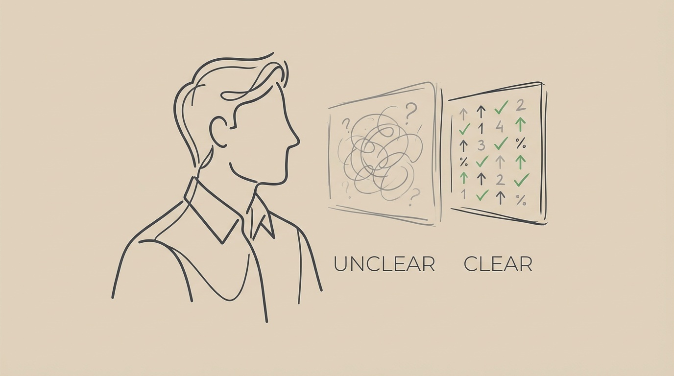 comparison of unclear billing reporting versus transparent organized metrics