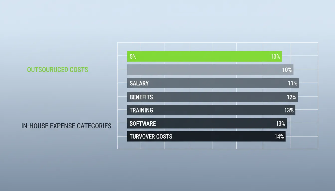 in-house vs outsourced medical billing cost comparison chart showing total expense breakdown