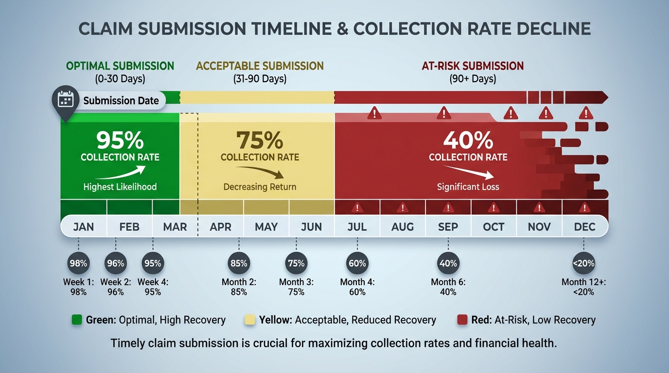 insurance claim timely filing deadlines and collection rate impact timeline