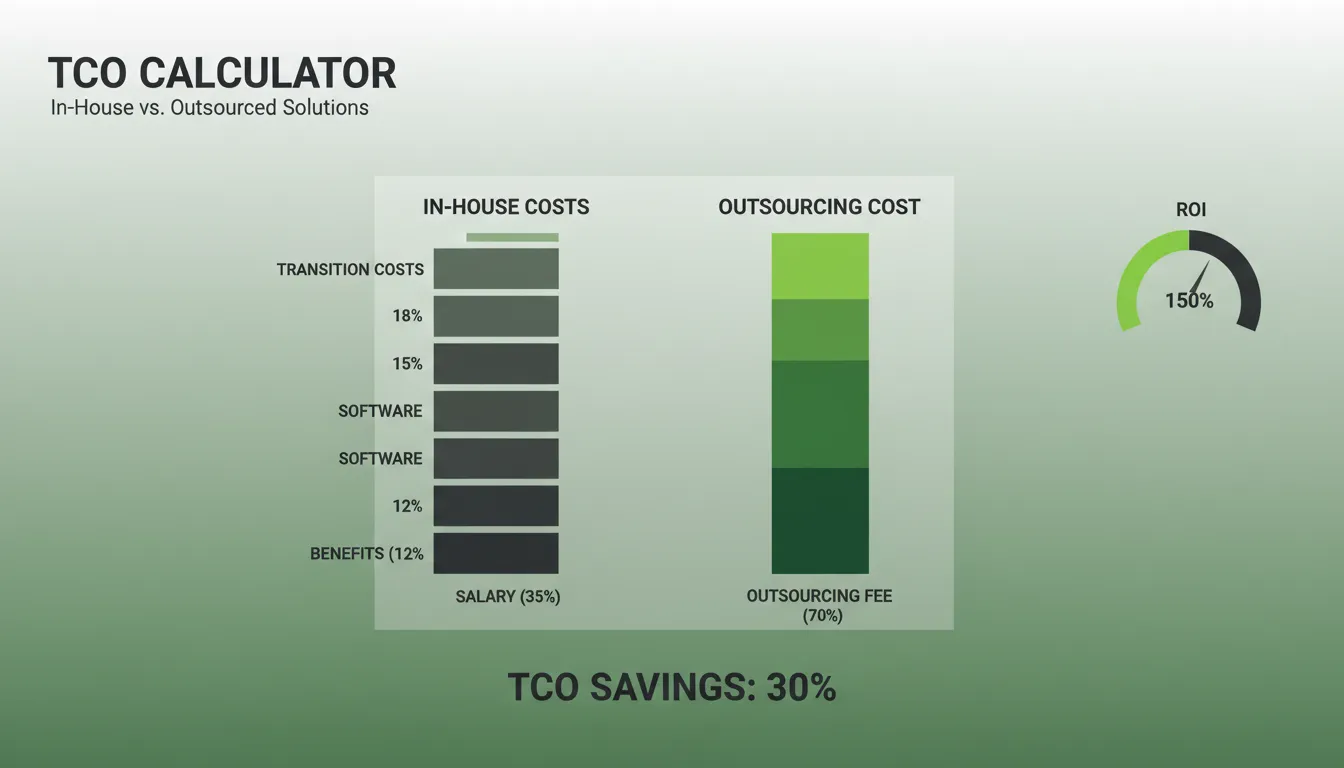 total cost of ownership calculator comparing in house billing versus outsourcing costs
