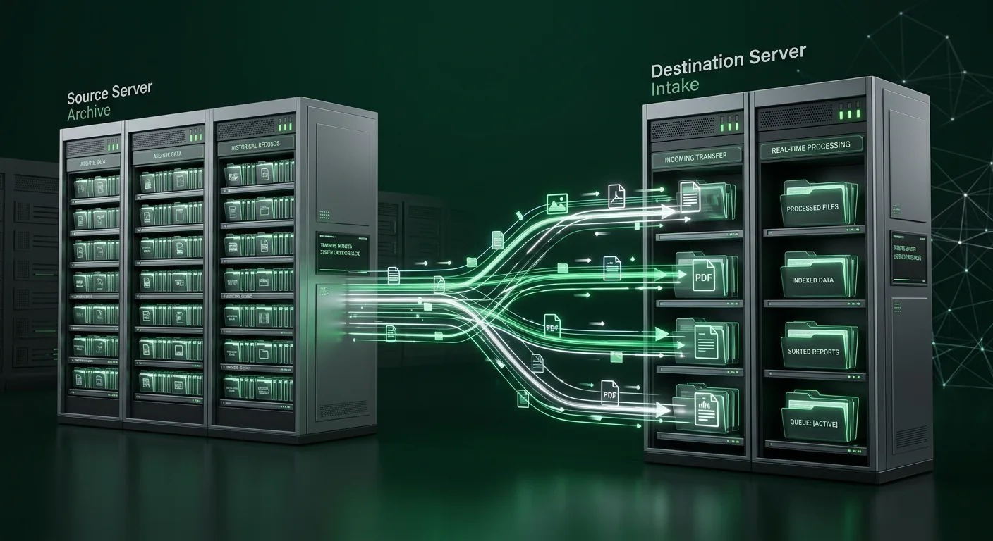 HIPAA compliant EHR data transfer between chiropractic practice servers