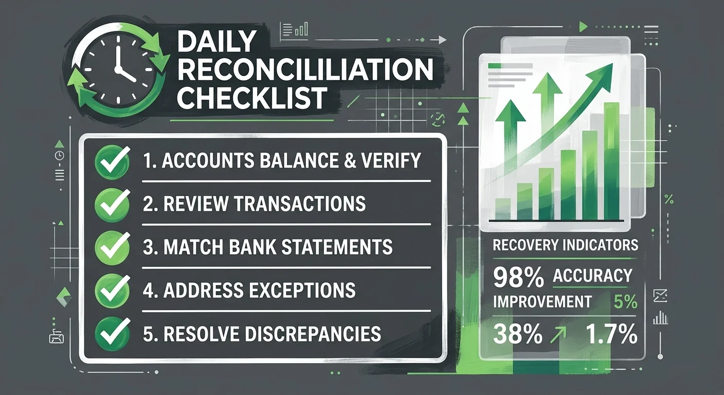 chiropractic billing team daily clearinghouse reconciliation checklist after EHR migration