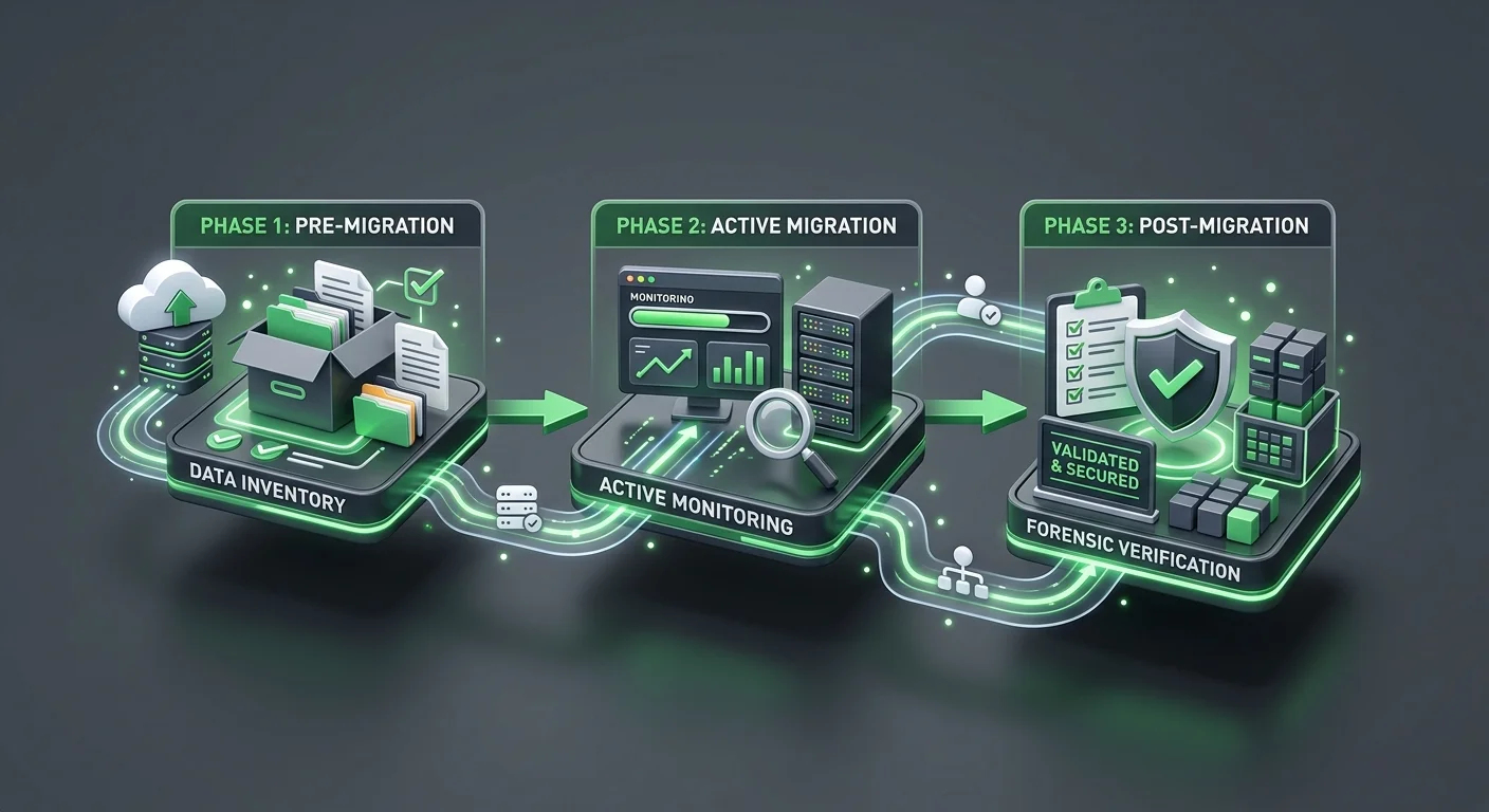 Three phase compliant EHR migration process for chiropractic practices