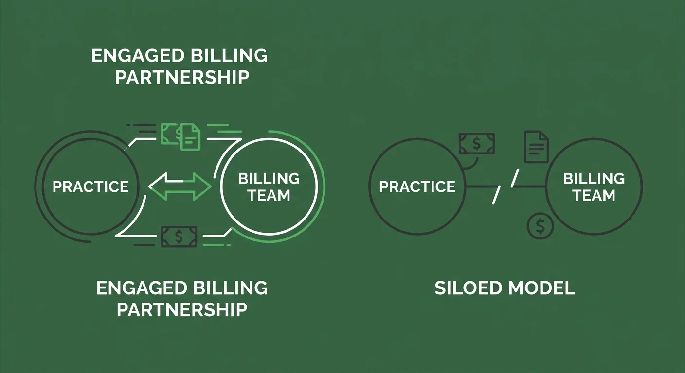 Engaged billing partnership versus siloed billing model during EHR migration