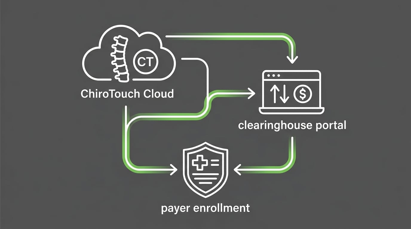 three system reconciliation audit between chirotouch cloud clearinghouse and payer enrollment