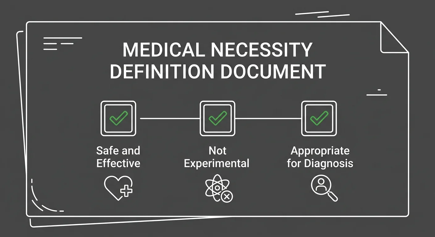 medical necessity definition three part standard for personal injury insurance claims