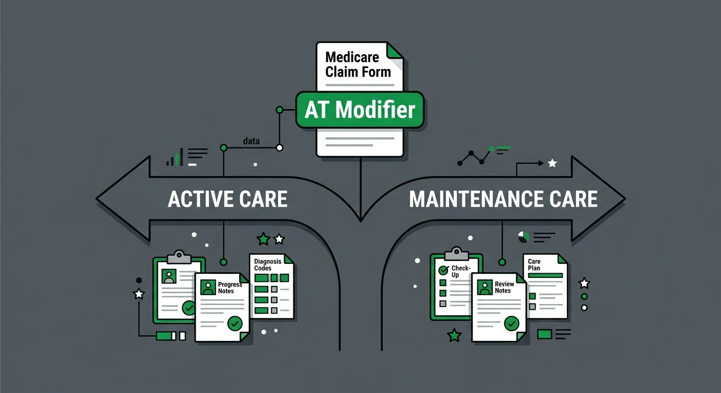 chiropractic Medicare AT modifier active care versus maintenance care billing requirements
