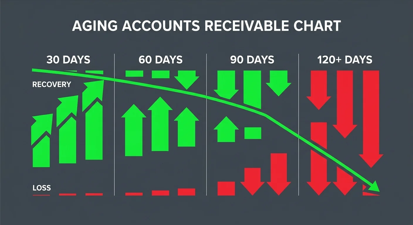 chiropractic accounts receivable aging showing revenue loss from silent billing and claim abandonment