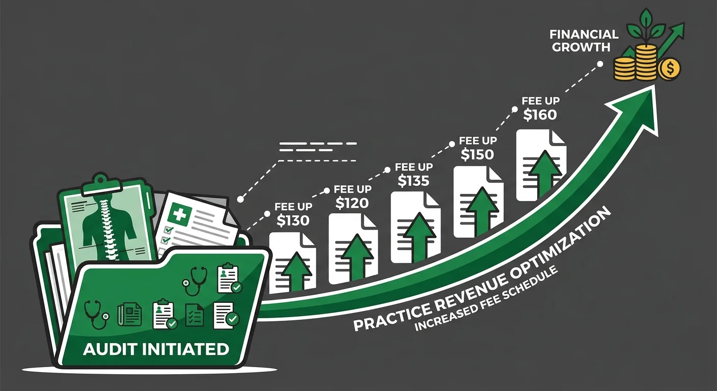 chiropractic audit data converted into insurance fee schedule negotiation leverage
