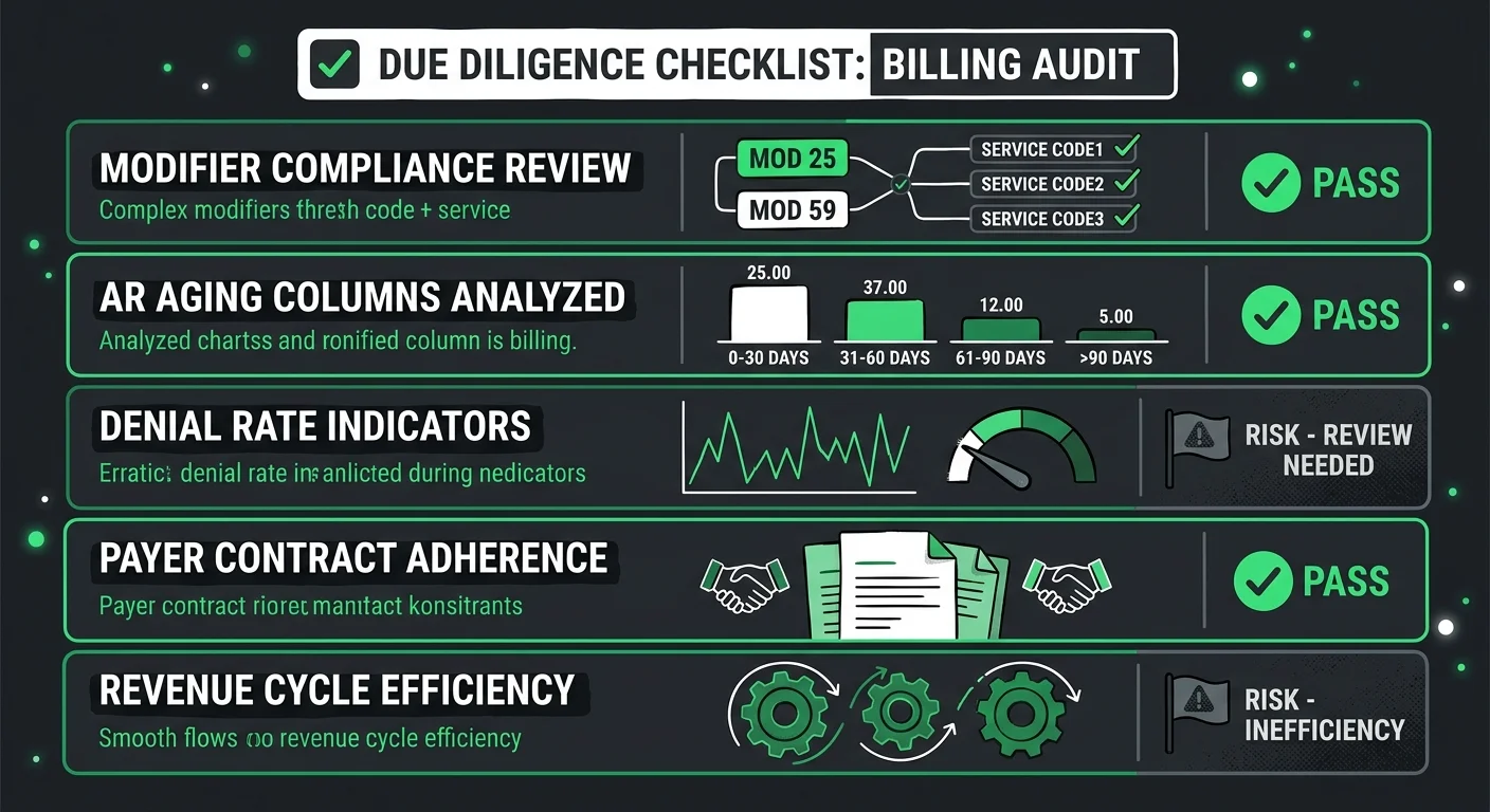 chiropractic practice valuation billing audit checklist for buyer due diligence