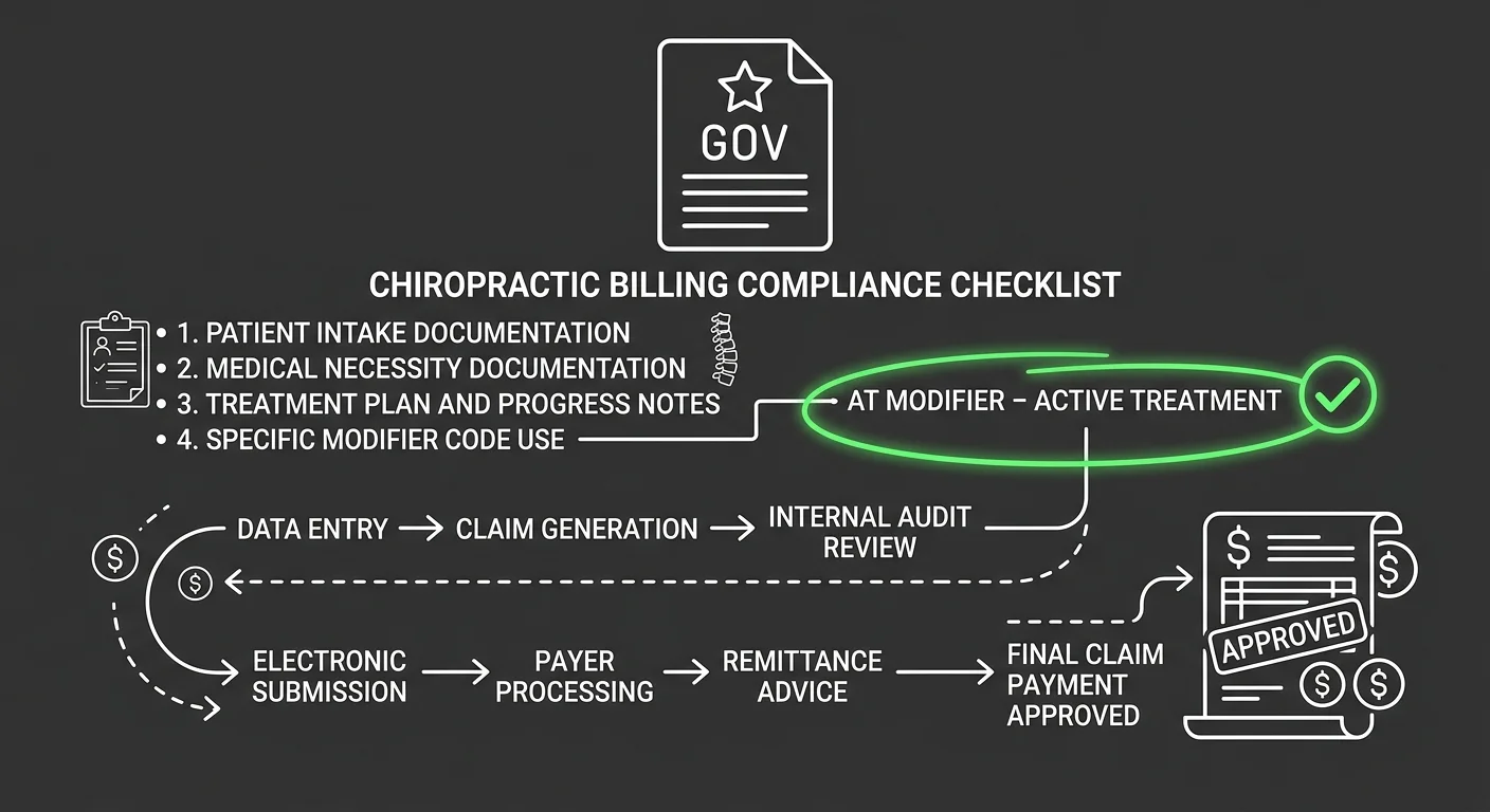 chiropractic regulatory billing audit AT modifier compliance checklist