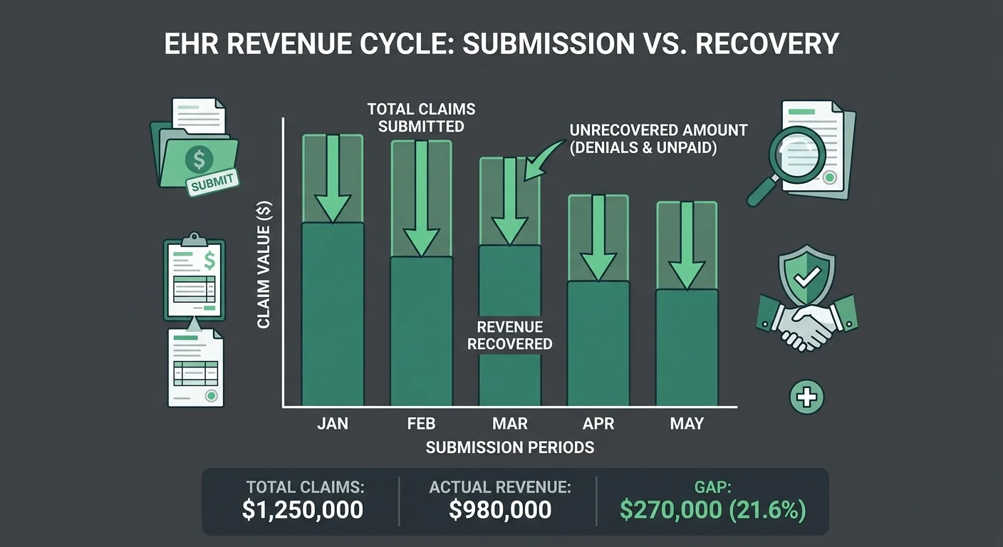 EHR automation billing gap chiropractic reimbursement shortfall