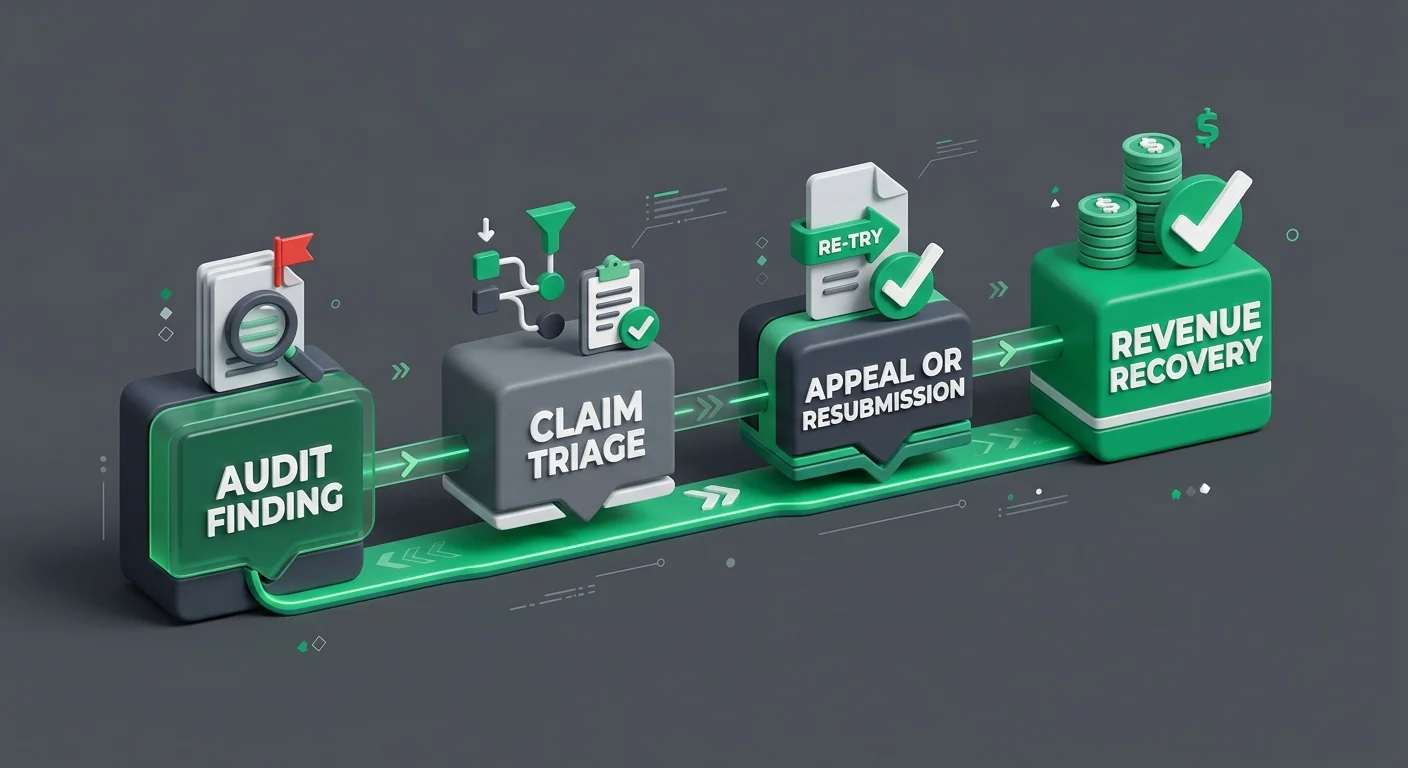 chiropractic billing audit findings converted to AR revenue recovery roadmap steps