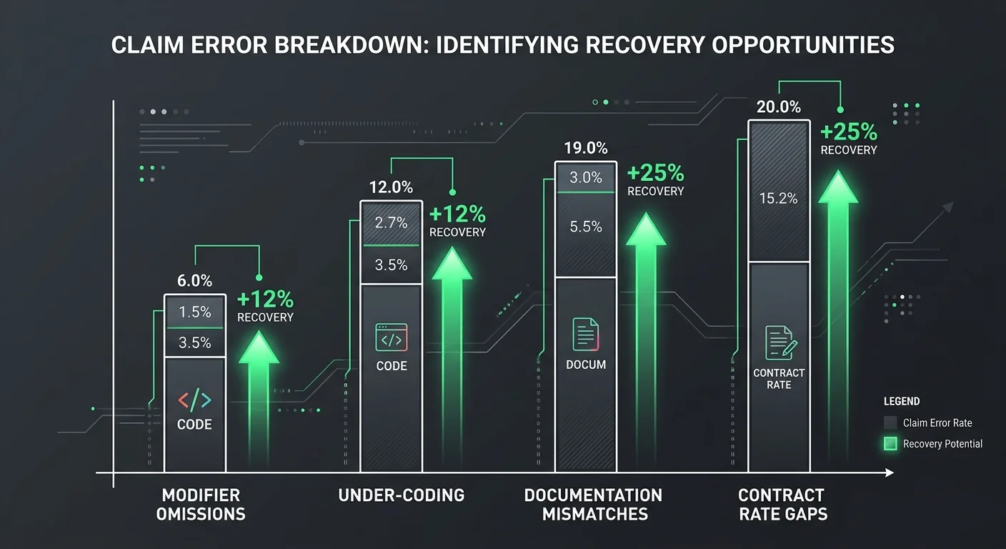 chiropractic coding errors fee schedule audit findings breakdown