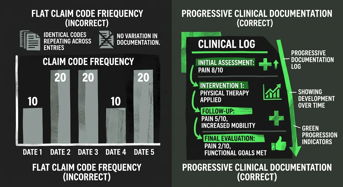 chiropractic high frequency billing codes without clinical variation audit risk